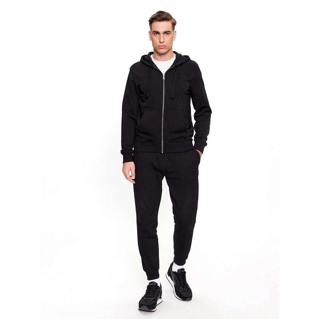 GUESS FELPA UOMO PRIMAVERILE GARZATA FULL ZIP CAPPUCCIO MAGLIA SPORT M4RQ48KBK32