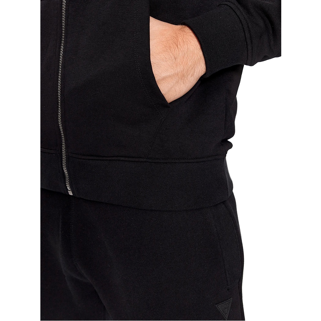 GUESS FELPA UOMO PRIMAVERILE GARZATA FULL ZIP CAPPUCCIO MAGLIA SPORT M4RQ48KBK32