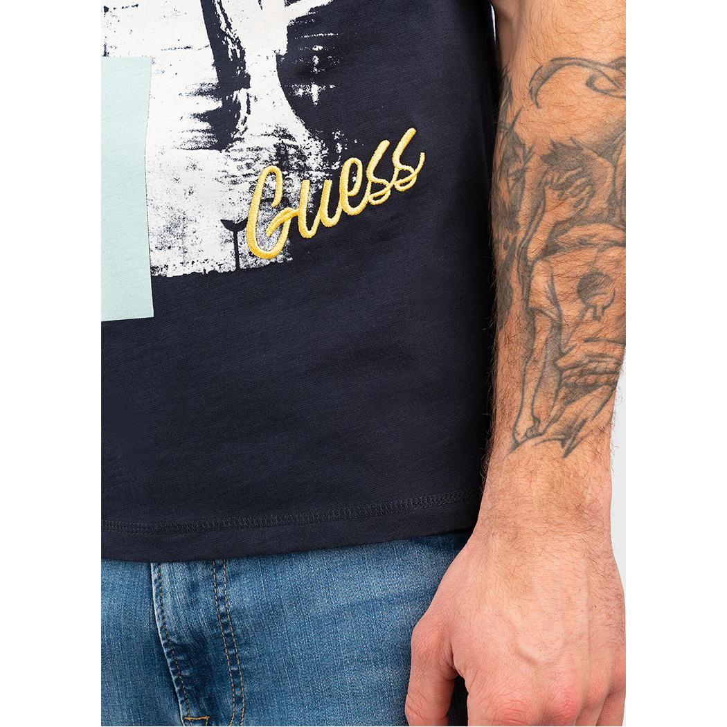 GUESS T-SHIRT UOMO BOY MAGLIA COTONE LOGO STAMPA FANTASIA M4GI25K6XN4
