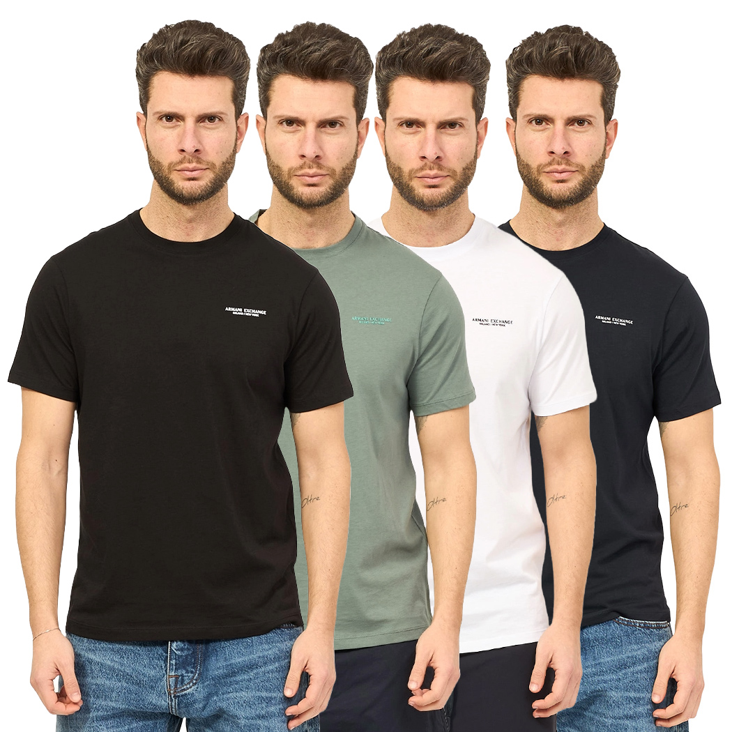 ARMANI EXCHANGE T-SHIRT REGULAR FIT JERSEY COTONE UOMO BOY LOGO MAN 8NZT91Z8H4Z