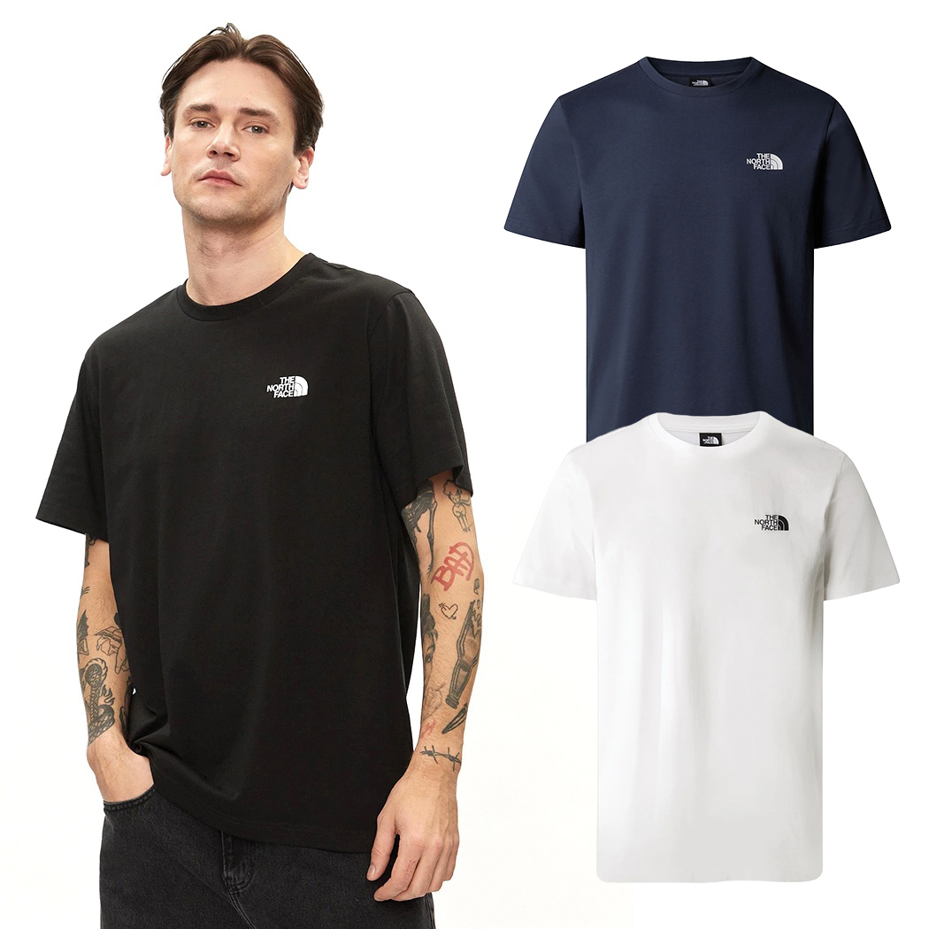 THE NORTH FACE T-SHIRT COTONE UOMO SIMPLE DOME TEE MAGLIA LOGO PICCOLO NF0A87NG