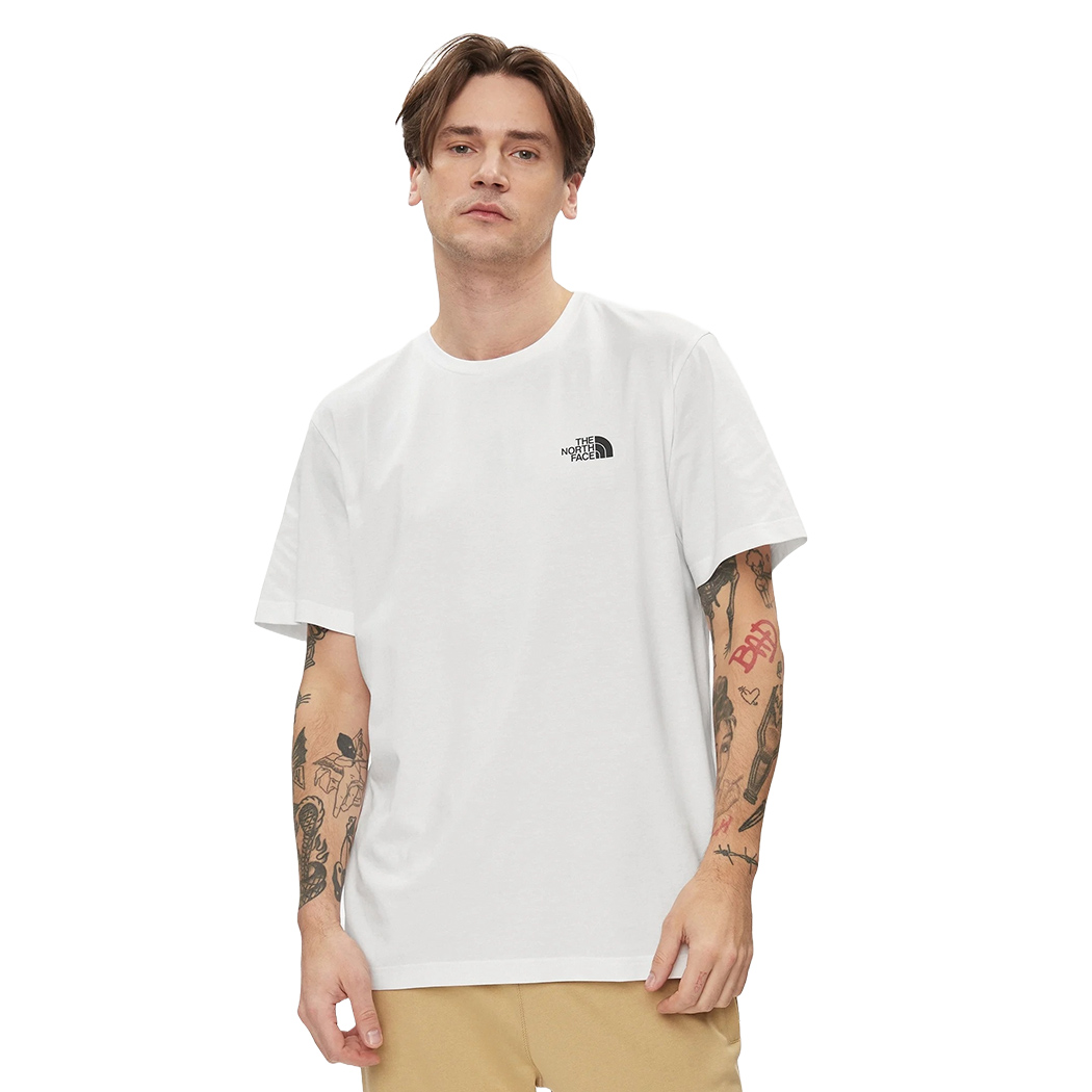 THE NORTH FACE T-SHIRT COTONE UOMO SIMPLE DOME TEE MAGLIA LOGO PICCOLO NF0A87NG