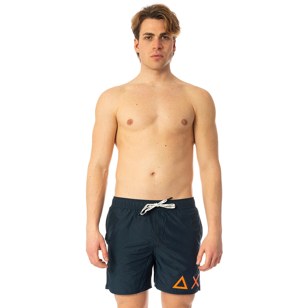 SUN68 BEACH MAN SWIM PANT SOLID BIG LOGO FLUO COSTUME BAGNO UOMO BOXER H19102