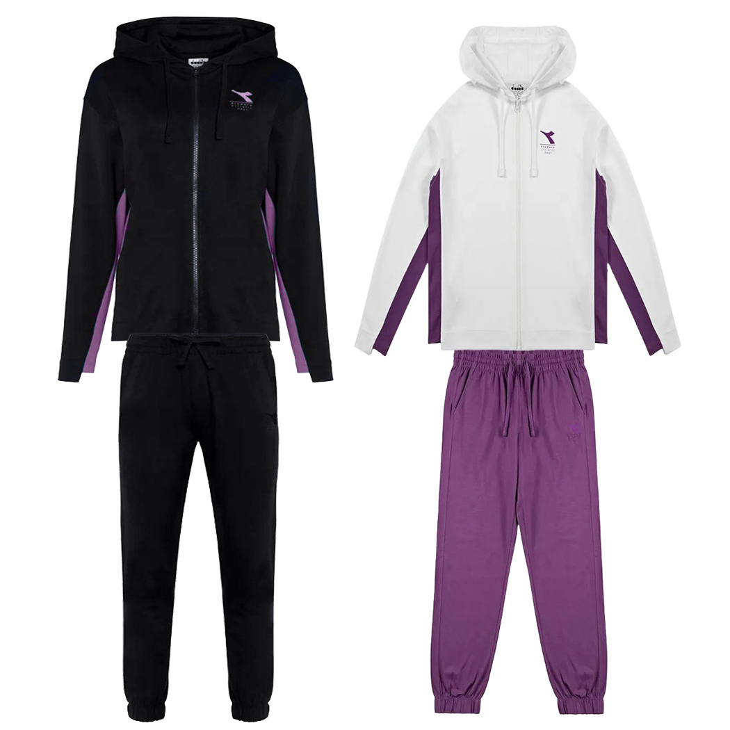 DIADORA L.TRACKSUIT FZ CORE TUTA DONNA ZIP FELPA SPORT PANTALONI GIRL 102.180379