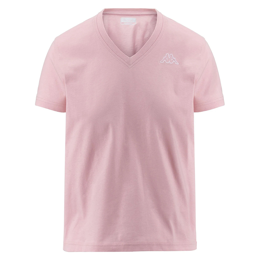 KAPPA LOGO CABOU T-SHIRT DONNA MAGLIA SCOLLO A V COTONE SPORT COMFORT 303H0P0