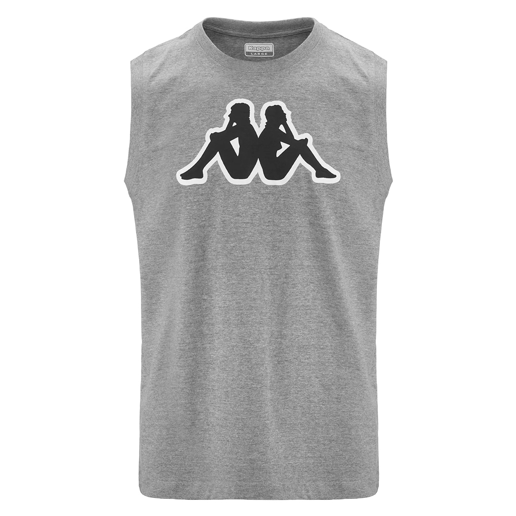 KAPPA LOGO DWAL CANOTTA UOMO JERSEY T-SHIRT SMANICATO COTONE SPORT 30368S0
