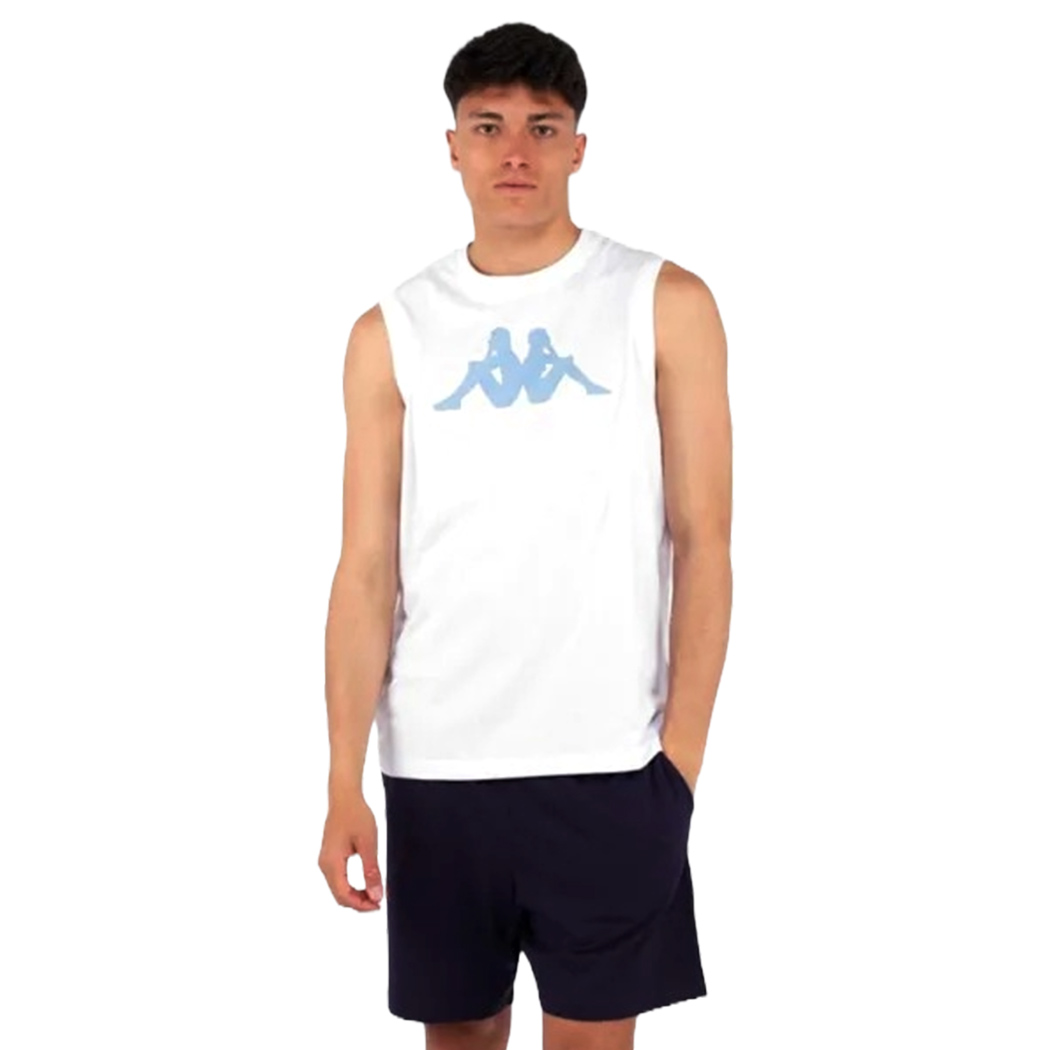 KAPPA LOGO DWAL CANOTTA UOMO JERSEY T-SHIRT SMANICATO COTONE SPORT 30368S0
