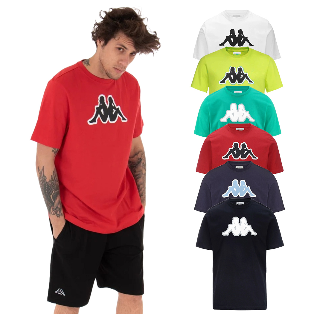 KAPPA T-SHIRT LOGO ZOBI MAN UOMO MAGLIA COTONE JERSEY SPORT REGULAR FIT 303WEK0