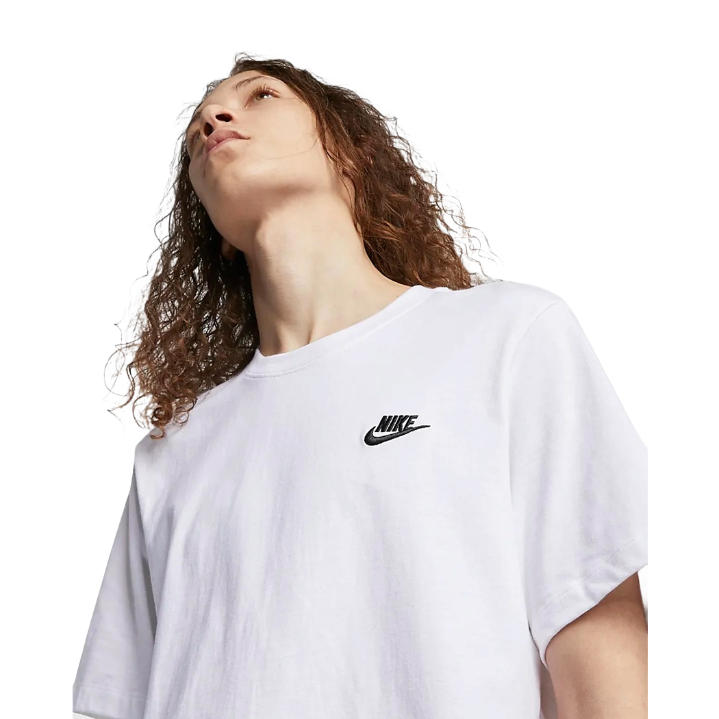 NIKE T-SHIRT UOMO SPORTSWEAR CLUB MAGLIA COTONE JERSEY STRETCH LOGO AR4997-101