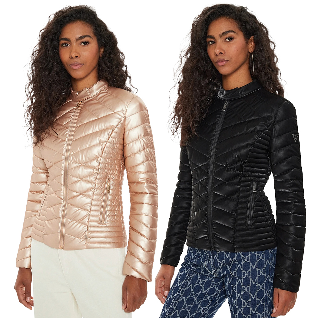 GUESS GIUBBINO GIACCA PIUMINO TRAPUNTINA DONNA STRETCH W4YL06KCBV0