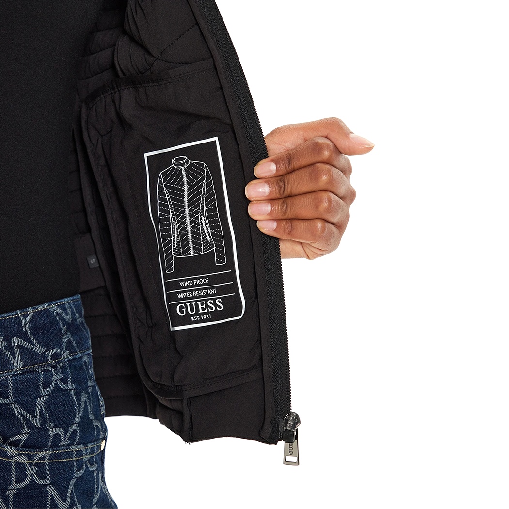 GUESS GIUBBINO GIACCA PIUMINO TRAPUNTINA DONNA STRETCH W4YL06KCBV0