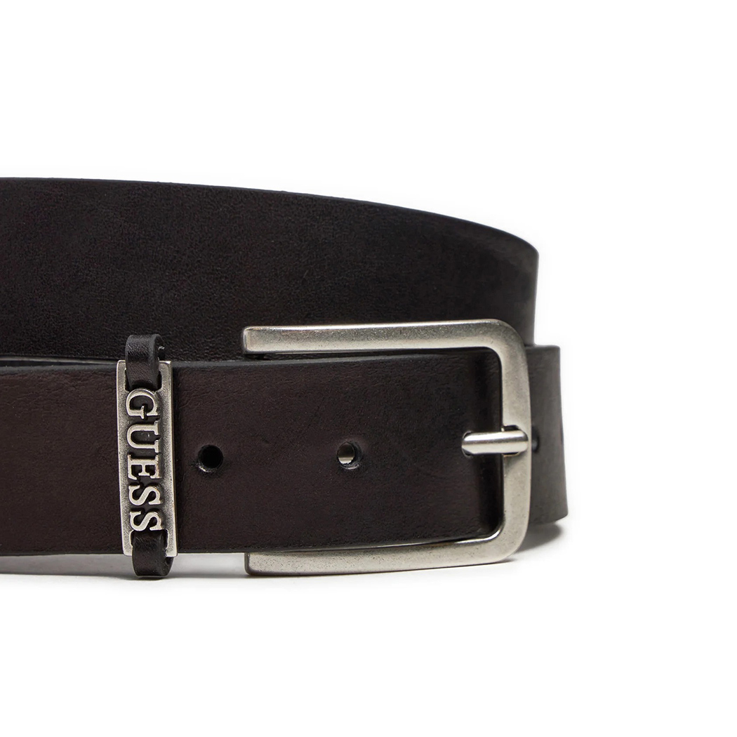 GUESS CINTURA UOMO LOGO METALLICO VERA PELLE FIBBIA BELT BOY CINTA M4BZ29L0VE0