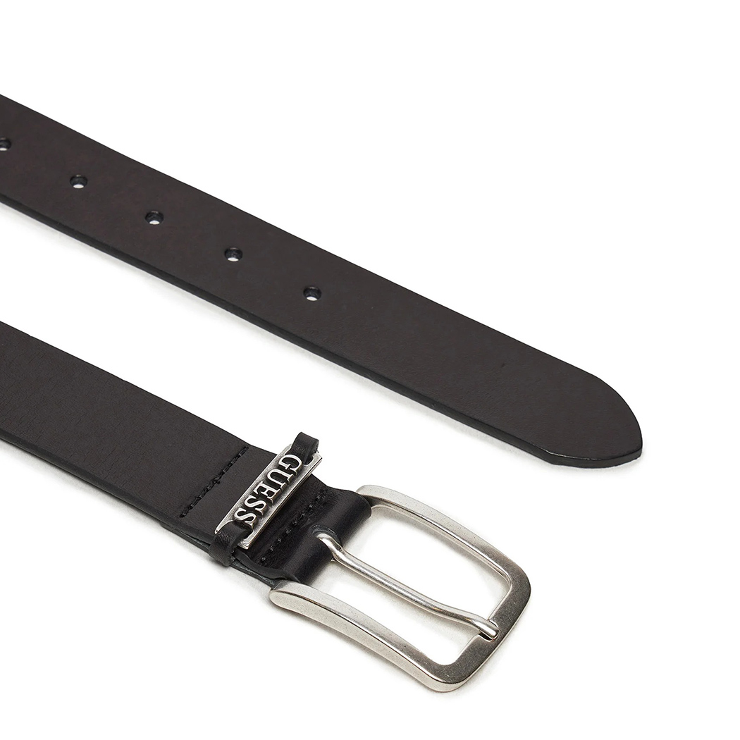 GUESS CINTURA UOMO LOGO METALLICO VERA PELLE FIBBIA BELT BOY CINTA M4BZ29L0VE0