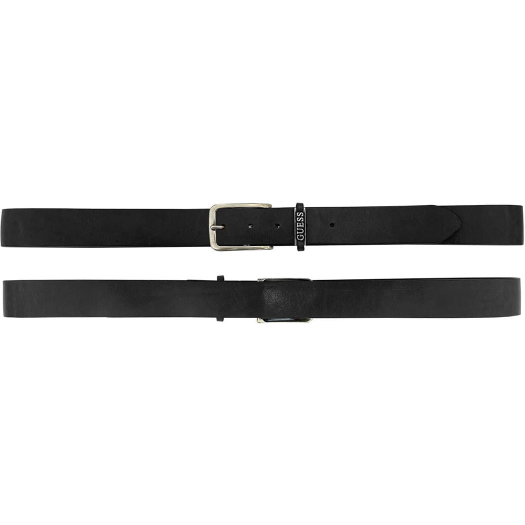 GUESS CINTURA UOMO LOGO METALLICO VERA PELLE FIBBIA BELT BOY CINTA M4BZ29L0VE0