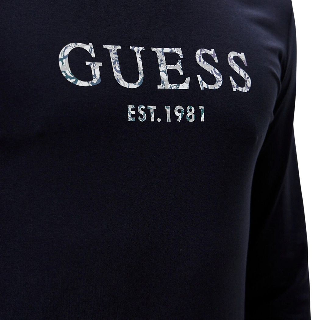 GUESS T-SHIRT UOMO MAGLIA COTONE MANICA LUNGA SPORT STRETCH BASIC M4YI39J1314