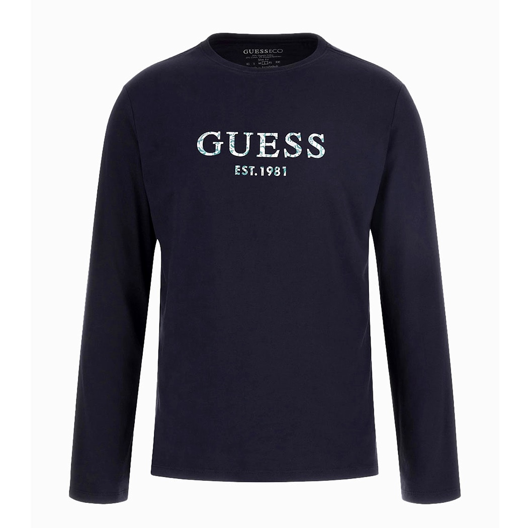GUESS T-SHIRT UOMO MAGLIA COTONE MANICA LUNGA SPORT STRETCH BASIC M4YI39J1314