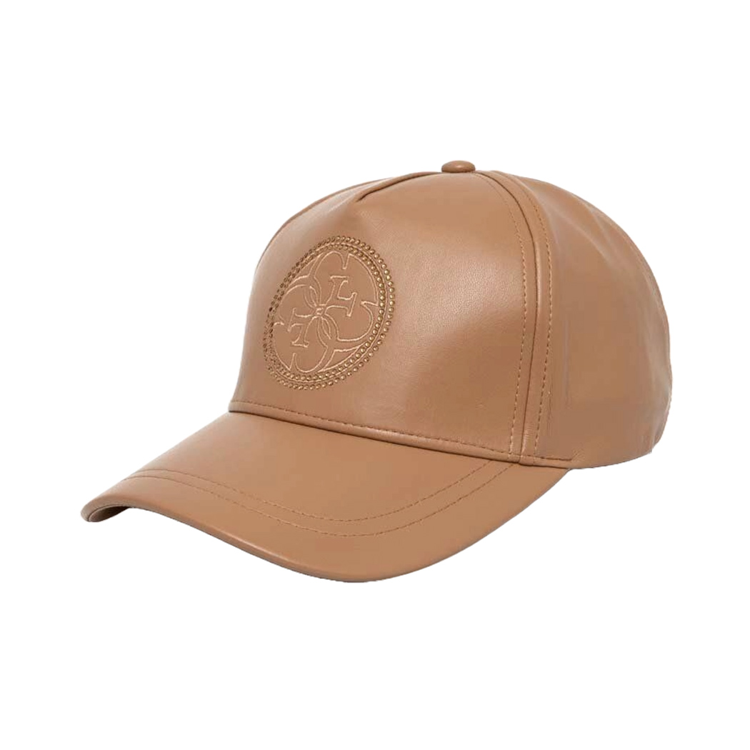 GUESS BERRETTO DONNA IN ECOPELLE LOGO FRONTALE CON STRASS CAPPELLO W4YZ01WF8Q0