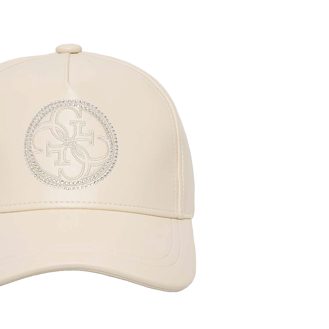 GUESS BERRETTO DONNA IN ECOPELLE LOGO FRONTALE CON STRASS CAPPELLO W4YZ01WF8Q0