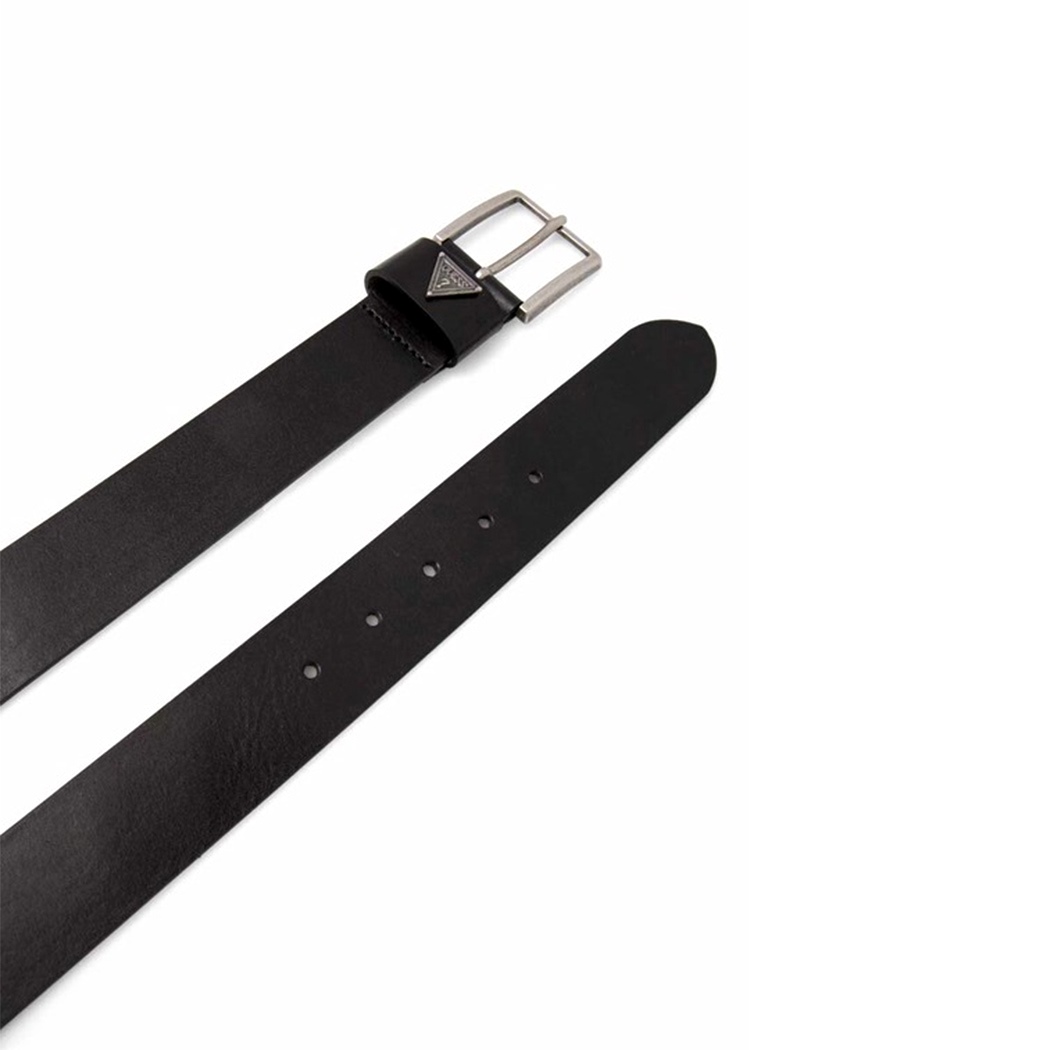 GUESS CINTURA UOMO LOGO APPLICATO VERA PELLE FIBBIA BELT BOY CINTA M4YZ16L0UO0