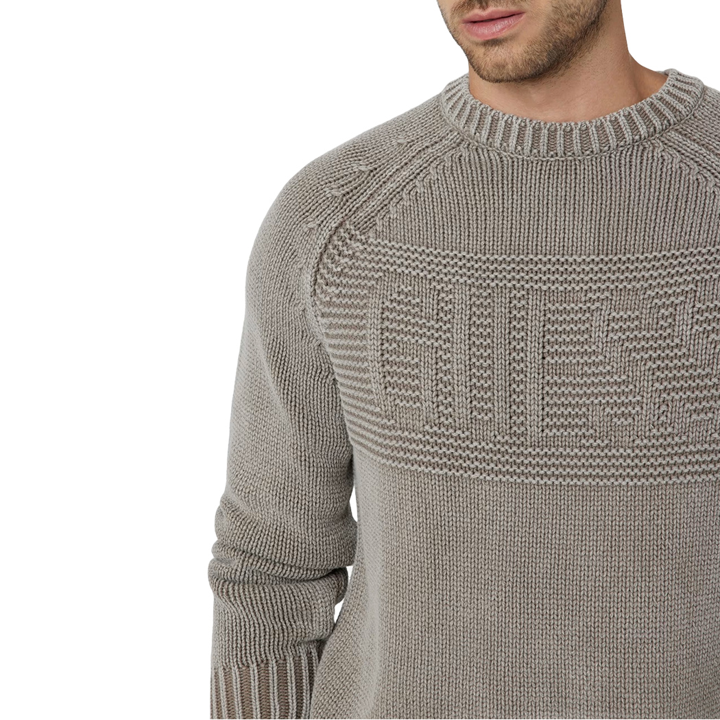 GUESS MAGLIA MAGLIONE PULLOVER UOMO GIROCOLLO LOGO FRONTALE M4BR10Z3KC1