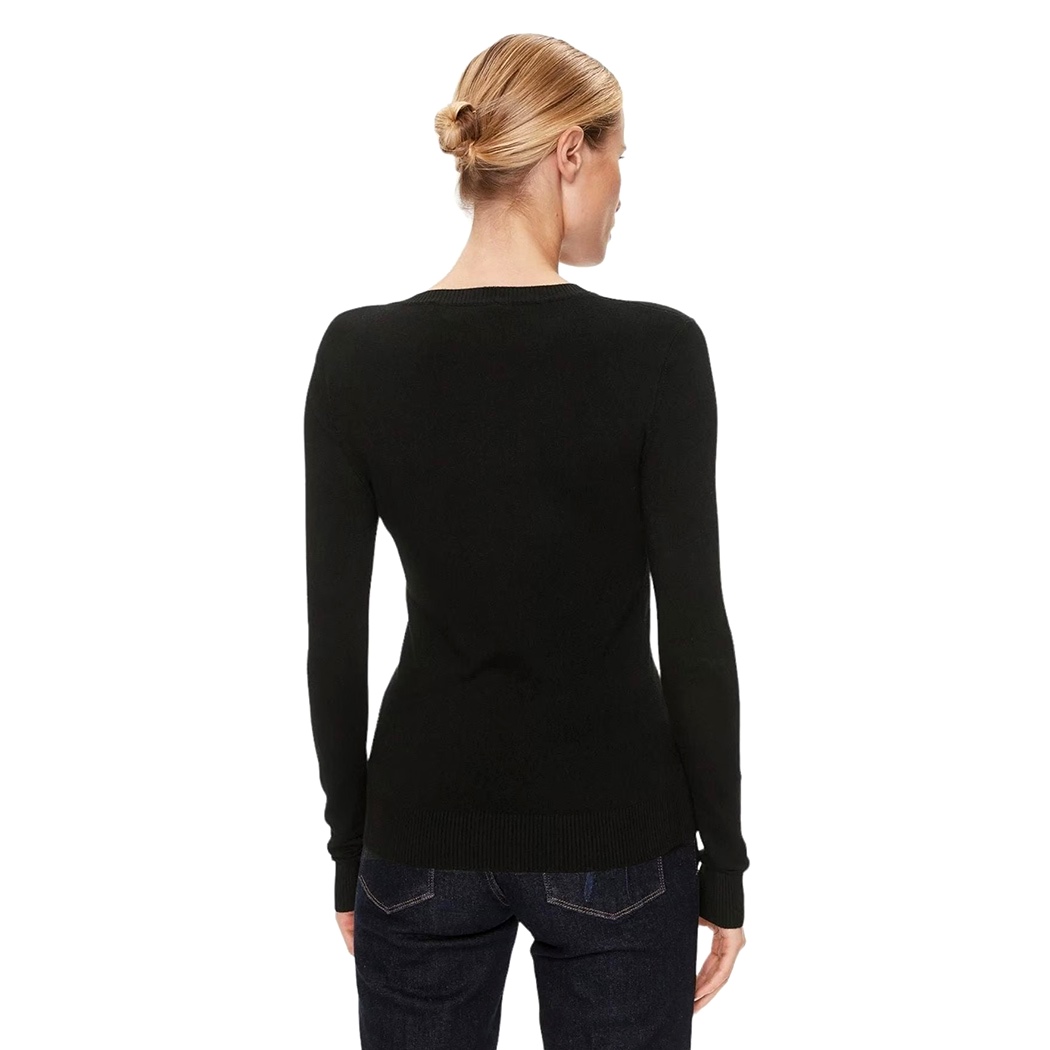 GUESS MAGLIA DONNA LOGO FRONTALE CON STRASS VISCOSA INVERNALE W4YR31Z2NQ2