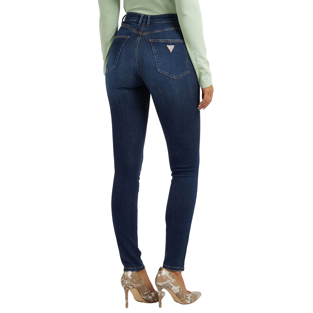 GUESS JEANS CURVE PANTALONI DONNA SKINNY STRETCH SLIM FIT VITA ALTA W2YA46D4Q03
