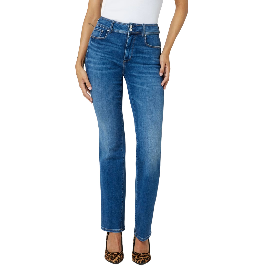 GUESS JEANS PANTALONI DONNA ZAMPETTA STRAIGHT SHAPE UP A VITA ALTA W4YA1KD5E41