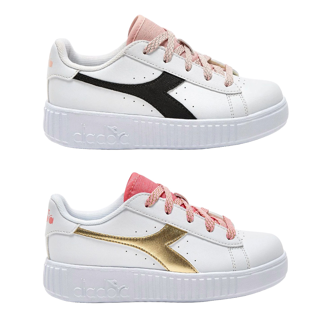 DIADORA GAME STEP P PS GLITCH GIRL SCARPE SNEAKER BAMBINA LACCI SPORT 101.180892