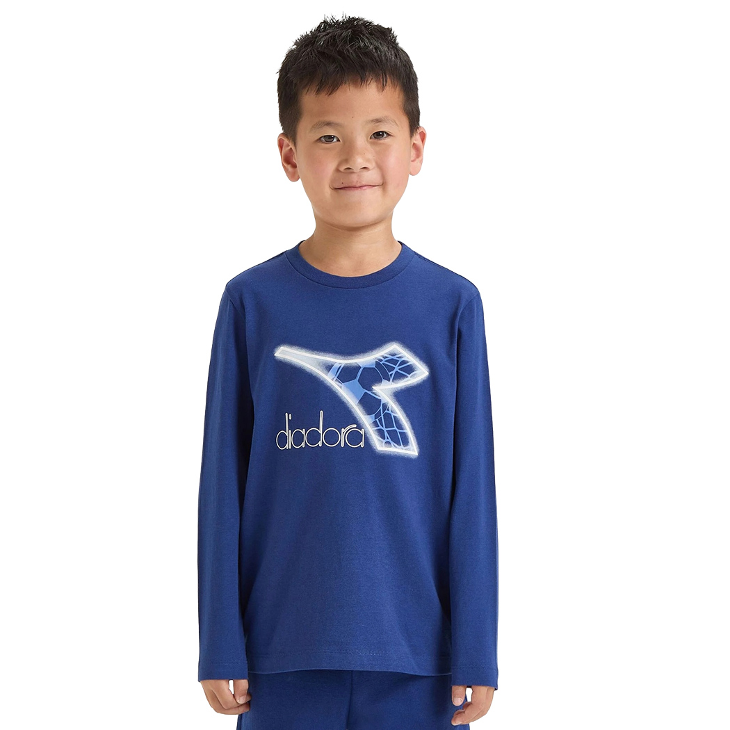 DIADORA JG.T-SHIRT LS LOGO MAGLIA BAMBINO COTONE MANICA LUNGA 102.181439