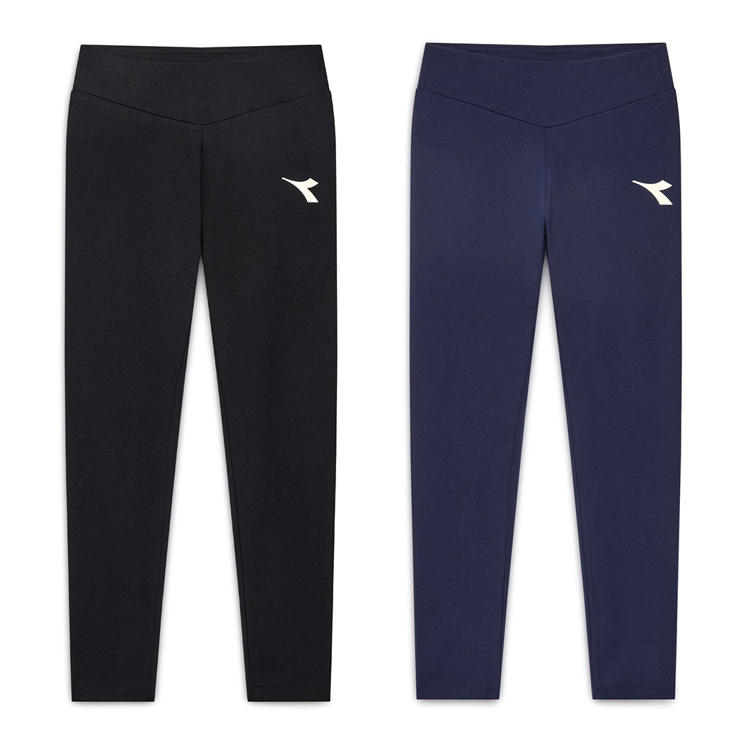 DIADORA L.LEGGINGS ESSENTIAL SPORTS PANTALONI DONNA COTONE STRETCH 102.180926