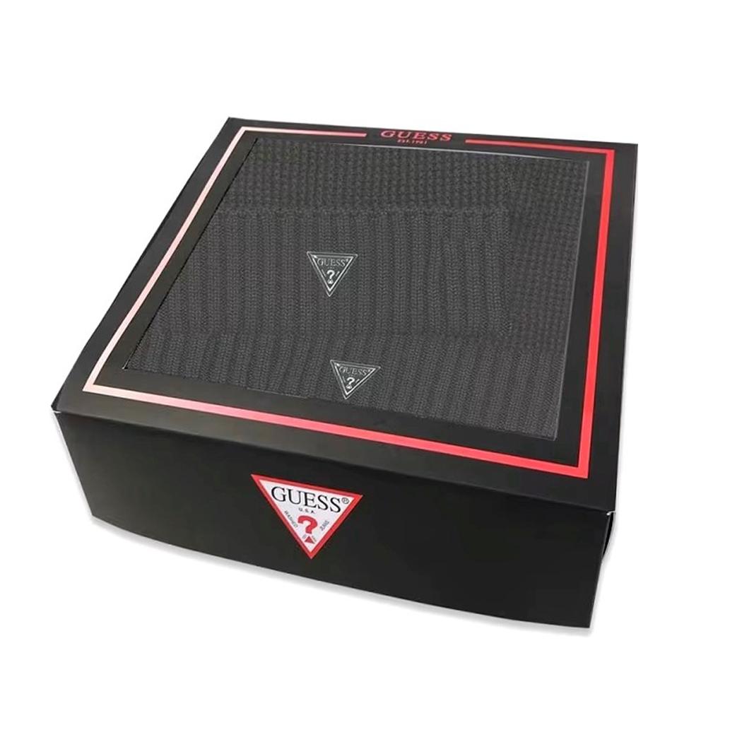 GUESS COMPLETO SET SCIARPA CAPPELLO UOMO INVERNALE SCATOLA REGALO M4BZ14Z2W80