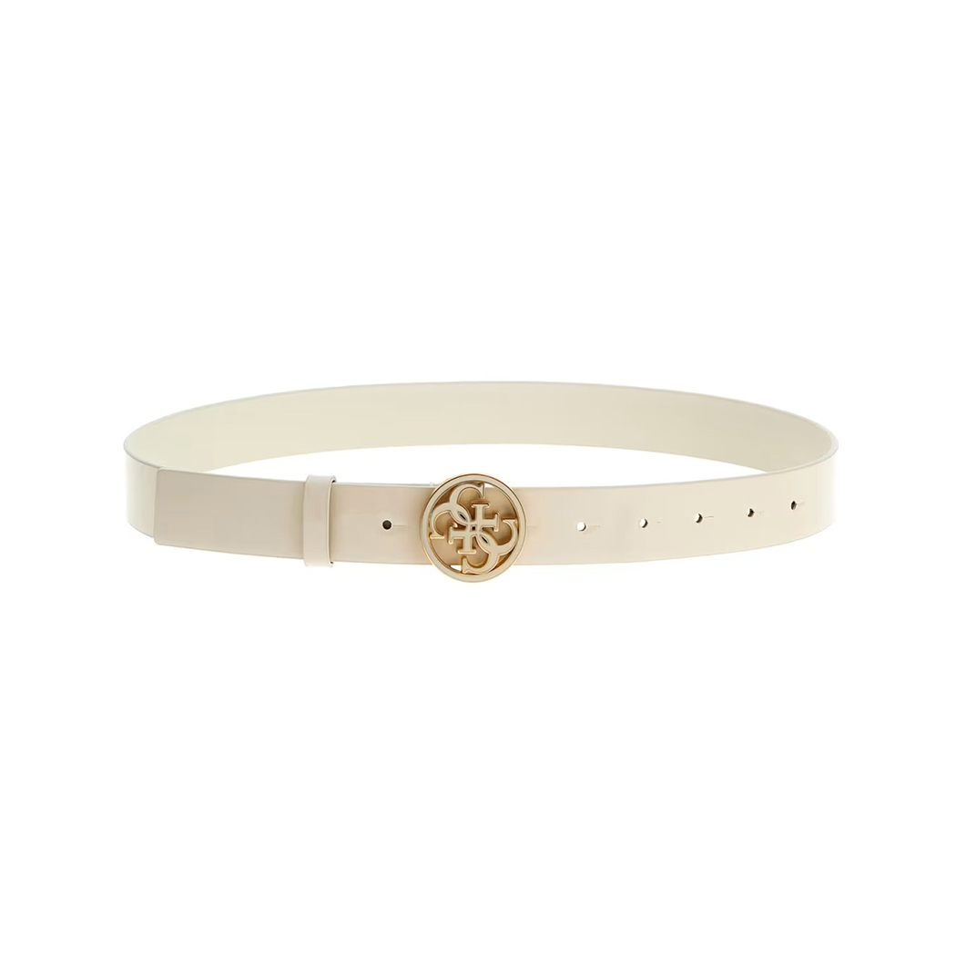 GUESS CINTURA DONNA LUCIDA CON FIBBIA LOGO 4G BELT CINTURINO CINTA W4YZ04WGDM0
