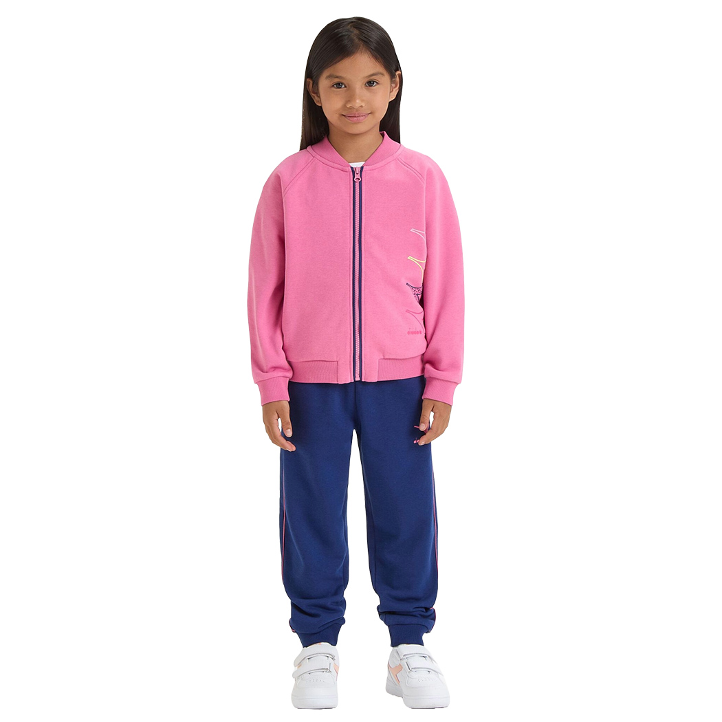 DIADORA JU.TRACKSUIT FZ LOGO TUTA COMPLETO FELPA FRENCH TERRY SPORT 102.180963