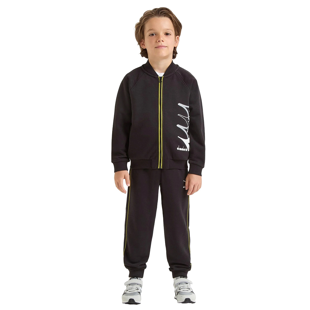 DIADORA JU.TRACKSUIT FZ LOGO TUTA COMPLETO FELPA FRENCH TERRY SPORT 102.180963