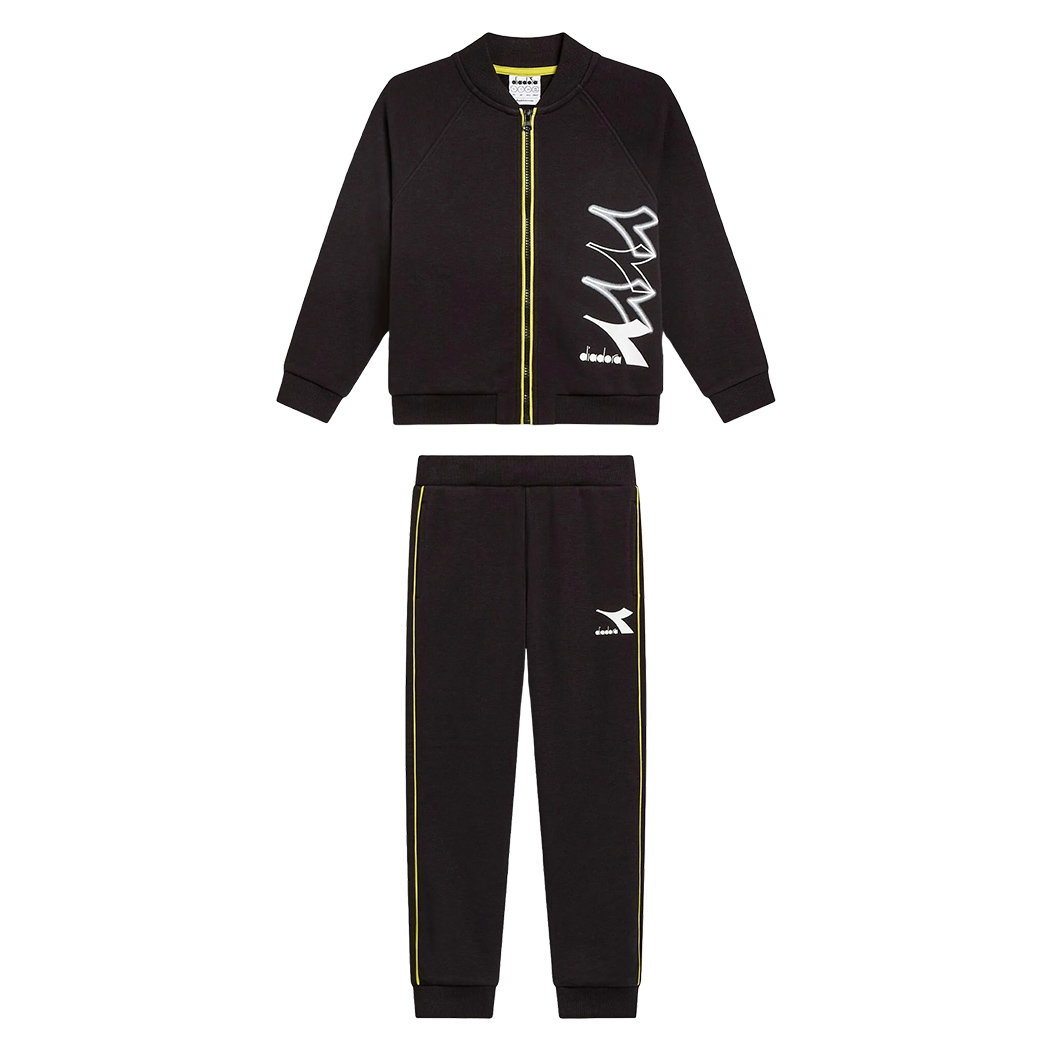 DIADORA JU.TRACKSUIT FZ LOGO TUTA COMPLETO FELPA FRENCH TERRY SPORT 102.180963