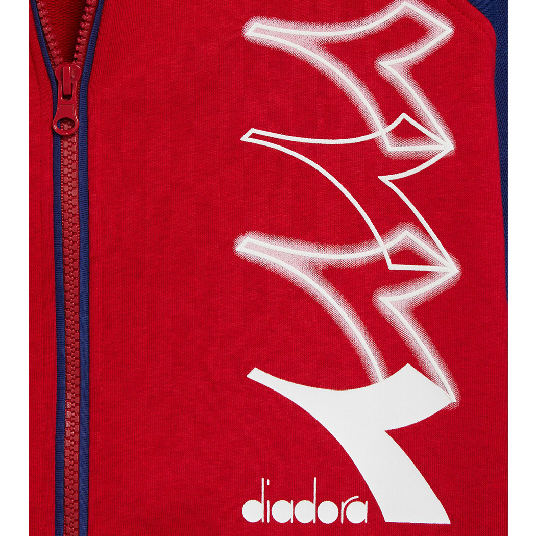 DIADORA JU.TRACKSUIT FZ LOGO TUTA COMPLETO FELPA FRENCH TERRY SPORT 102.180963