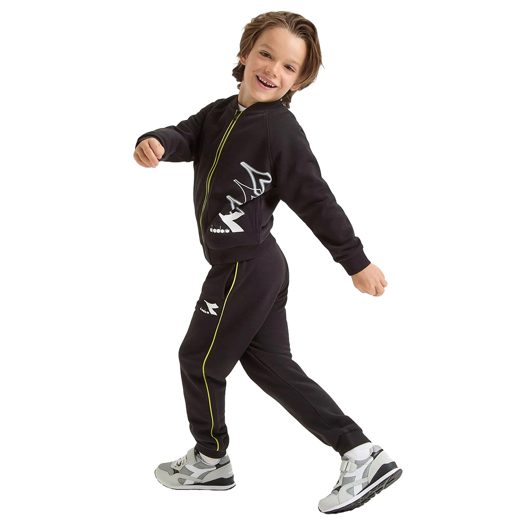 DIADORA JU.TRACKSUIT FZ LOGO TUTA COMPLETO FELPA FRENCH TERRY SPORT 102.180963