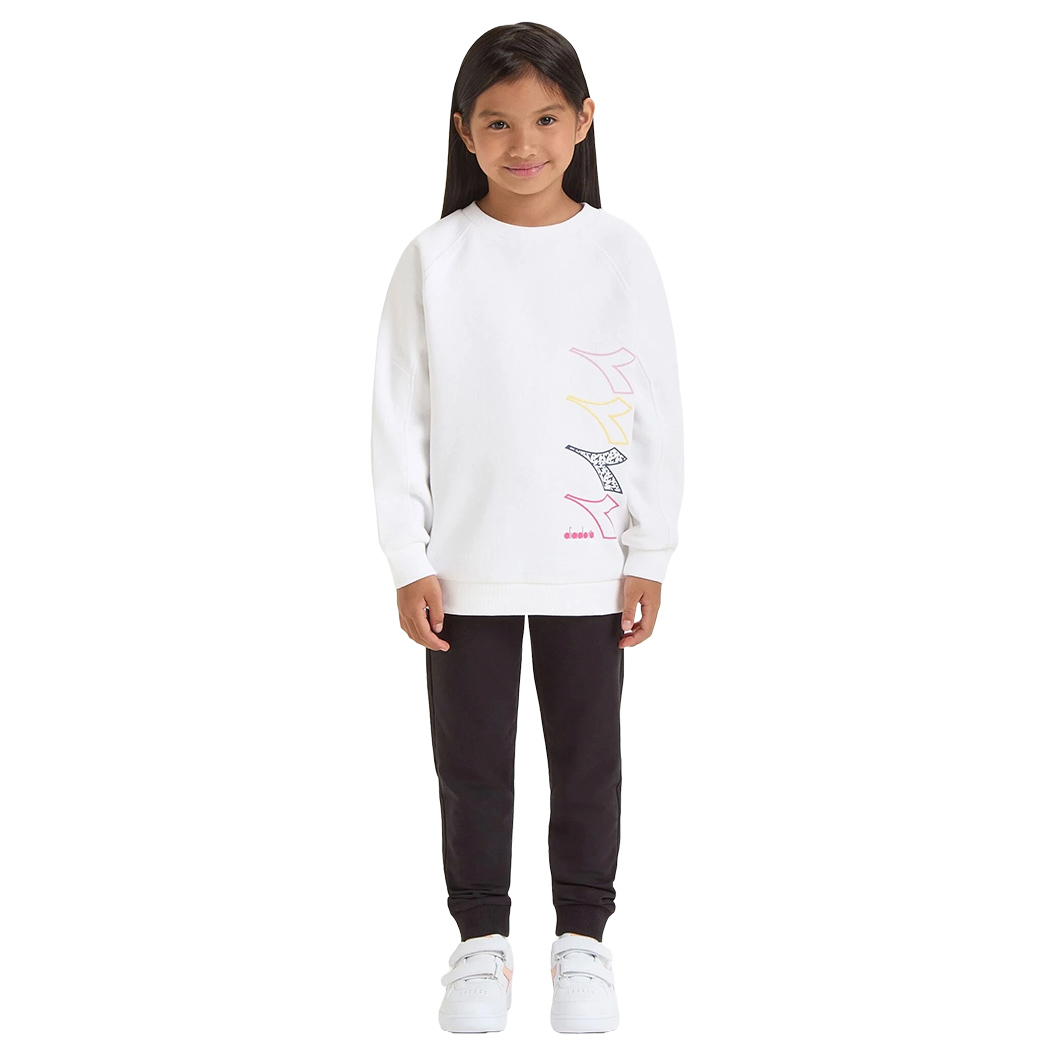 DIADORA JG.TRACKSUIT LOGO TUTA FELPA COMPLETO BAMBINE INVERNALE SPORT 102.180961