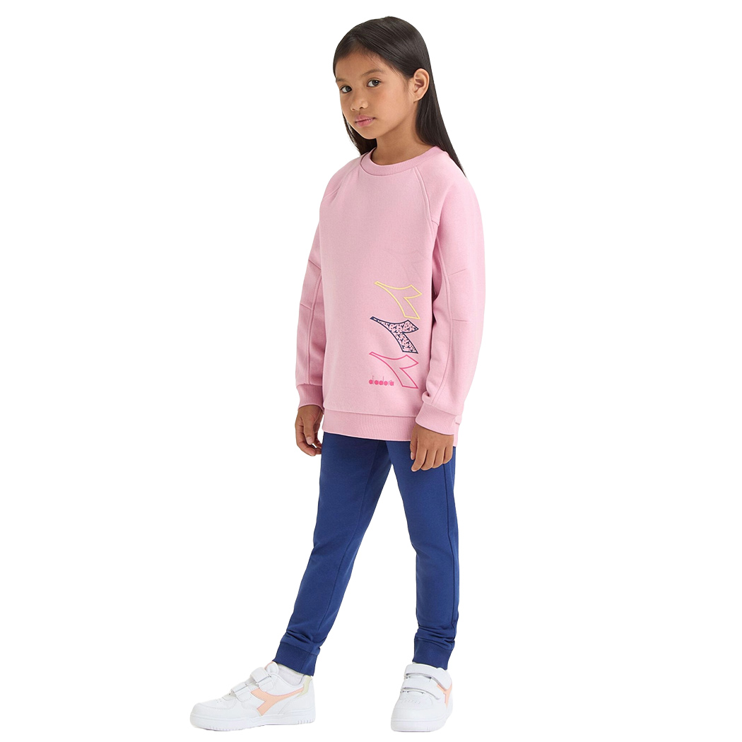 DIADORA JG.TRACKSUIT LOGO TUTA FELPA COMPLETO BAMBINE INVERNALE SPORT 102.180961