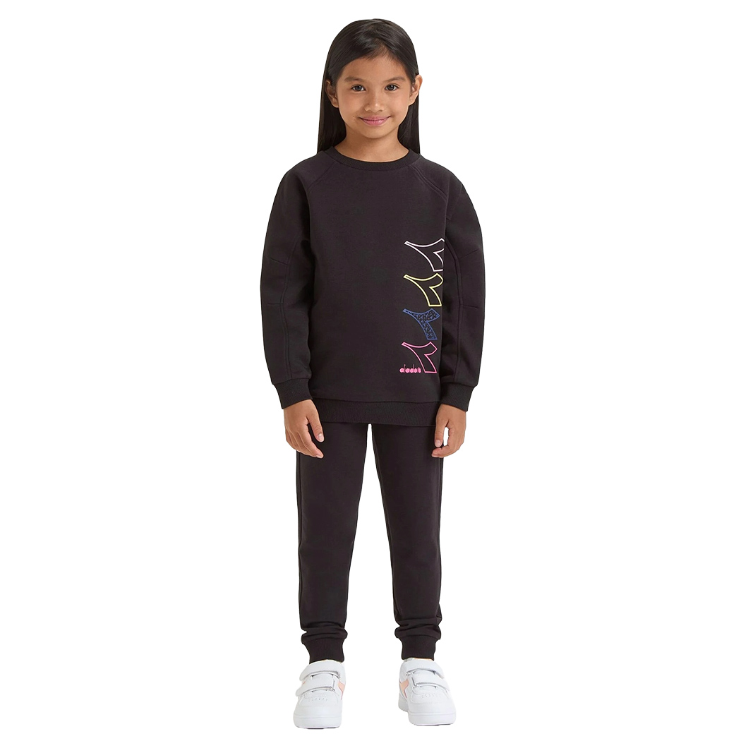 DIADORA JG.TRACKSUIT LOGO TUTA FELPA COMPLETO BAMBINE INVERNALE SPORT 102.180961