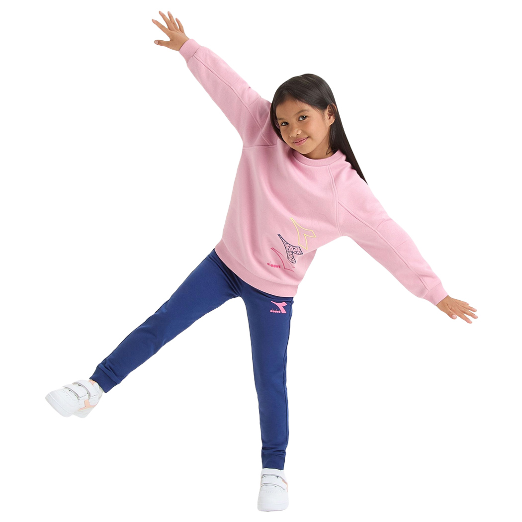 DIADORA JG.TRACKSUIT LOGO TUTA FELPA COMPLETO BAMBINE INVERNALE SPORT 102.180961