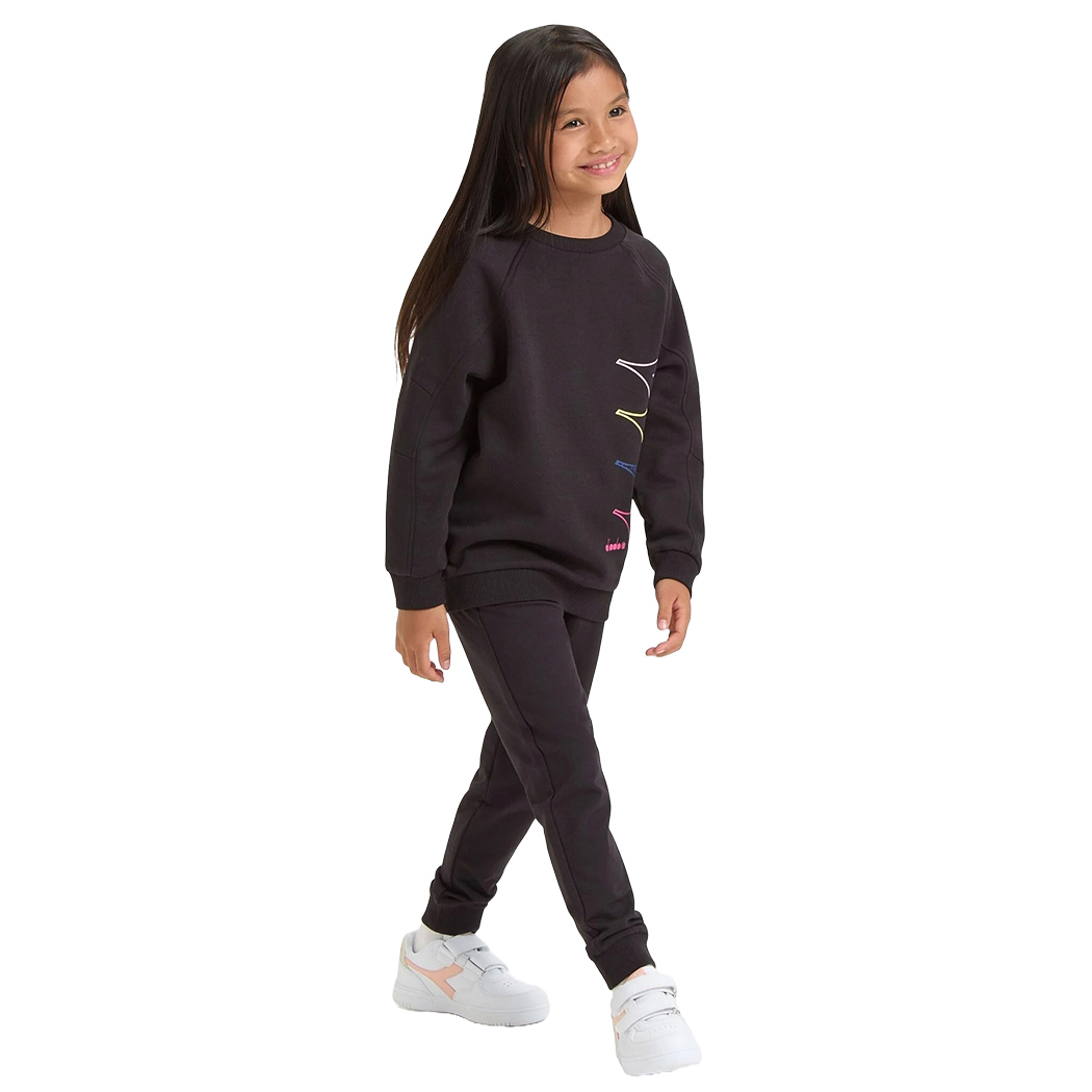 DIADORA JG.TRACKSUIT LOGO TUTA FELPA COMPLETO BAMBINE INVERNALE SPORT 102.180961