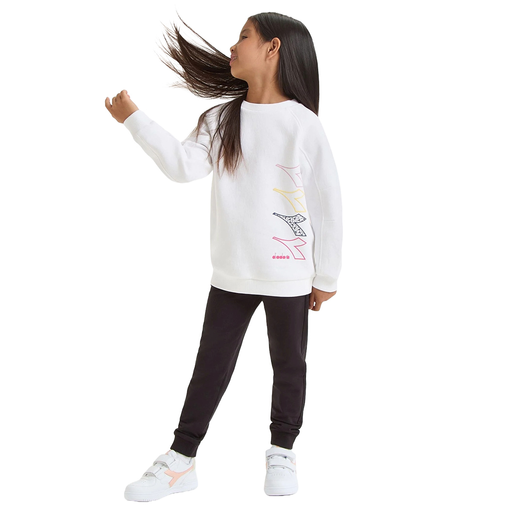 DIADORA JG.TRACKSUIT LOGO TUTA FELPA COMPLETO BAMBINE INVERNALE SPORT 102.180961