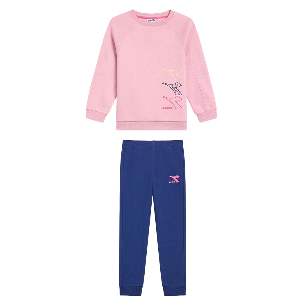 DIADORA JG.TRACKSUIT LOGO TUTA FELPA COMPLETO BAMBINE INVERNALE SPORT 102.180961