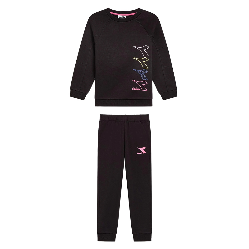DIADORA JG.TRACKSUIT LOGO TUTA FELPA COMPLETO BAMBINE INVERNALE SPORT 102.180961