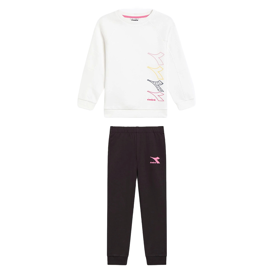 DIADORA JG.TRACKSUIT LOGO TUTA FELPA COMPLETO BAMBINE INVERNALE SPORT 102.180961