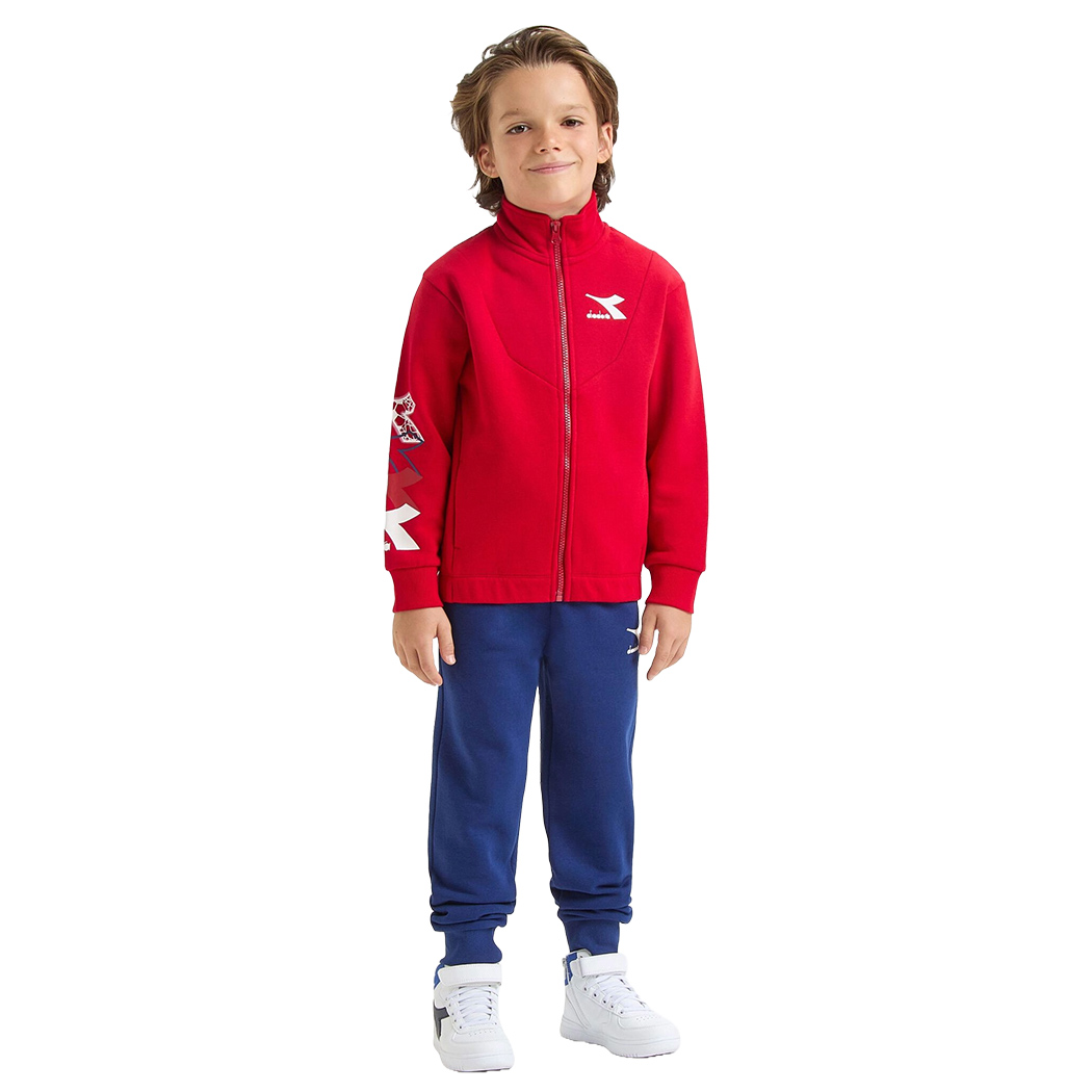 DIADORA JB. TRACKSUIT FZ LOGO TUTA FELPA COMPLETO BAMBINI RAGAZZI 102.180955