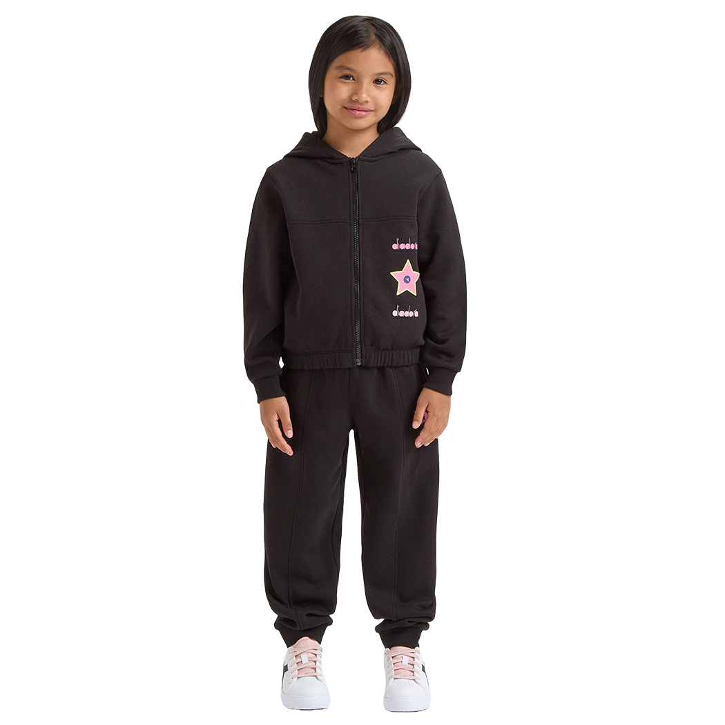 DIADORA JB. TRACKSUIT HD FZ LOGO TUTA FELPA SET BAMBINE INVERNALE 102.180962