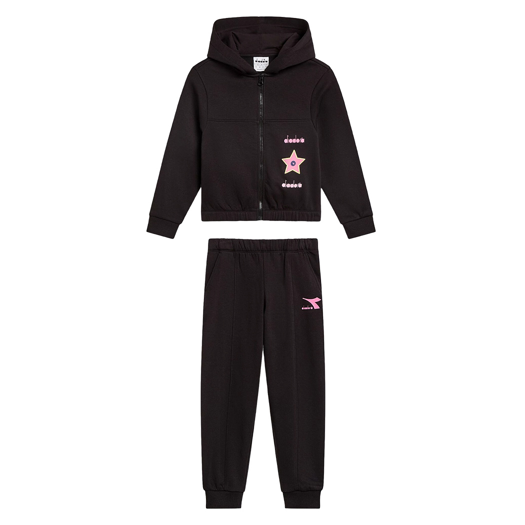 DIADORA JB. TRACKSUIT HD FZ LOGO TUTA FELPA SET BAMBINE INVERNALE 102.180962