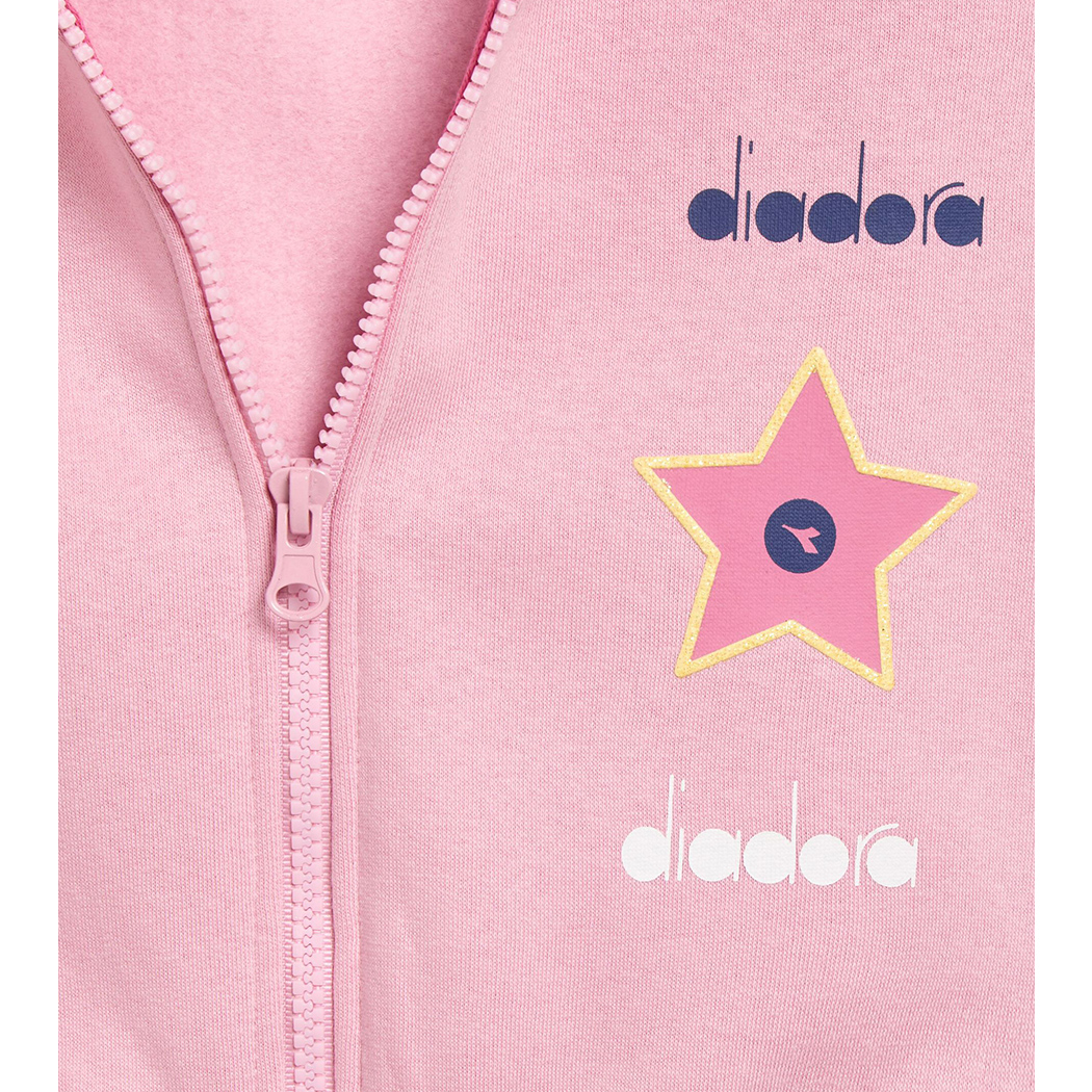 DIADORA JB. TRACKSUIT HD FZ LOGO TUTA FELPA SET BAMBINE INVERNALE 102.180962